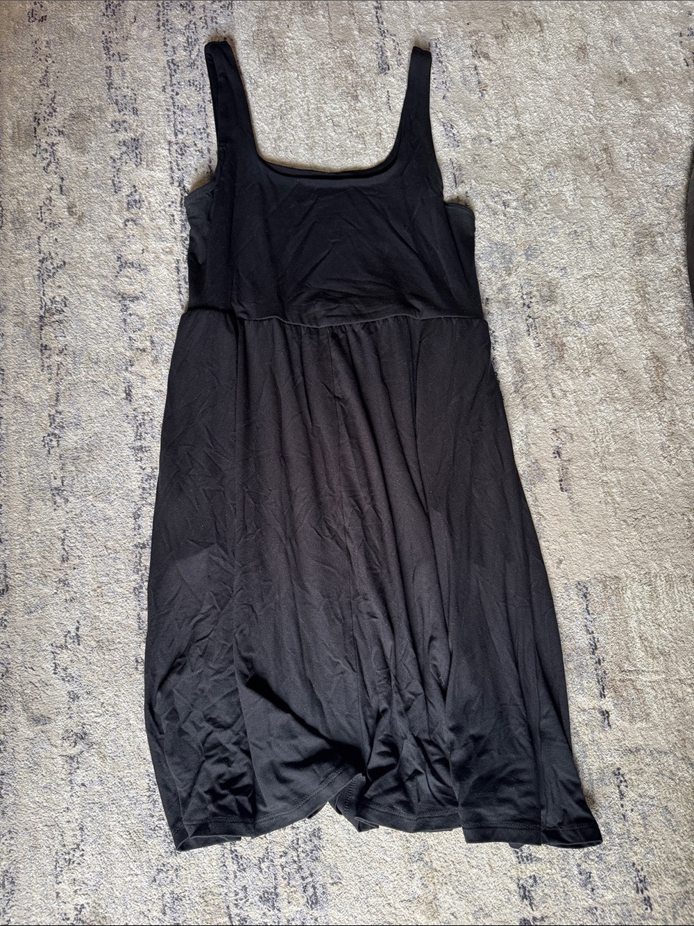 A new day Simple Black Sleeveless Jersey Sundress